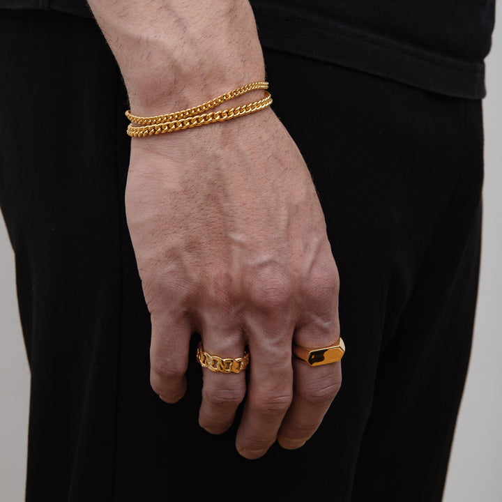 Curb Bracelet Slim Gold