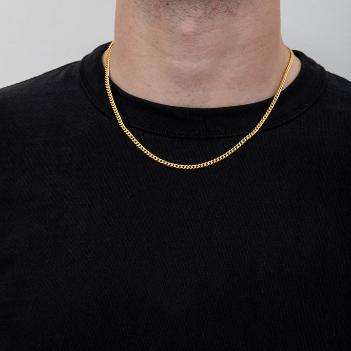 Curb Necklace Slim Gold