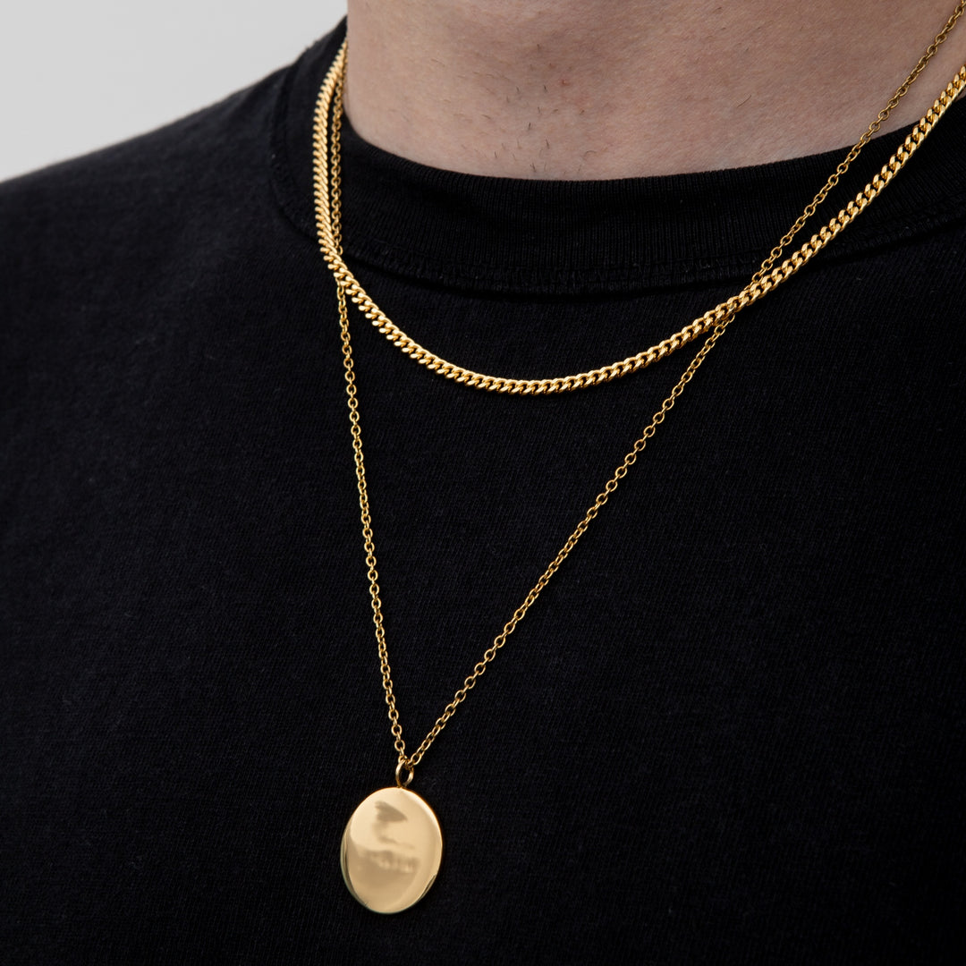 Curb Necklace Slim Gold