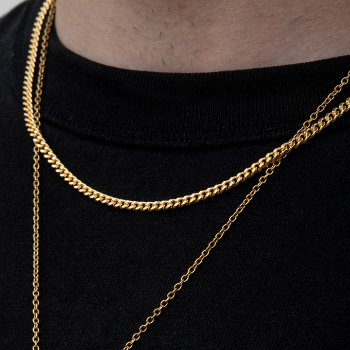 Curb Necklace Slim Gold