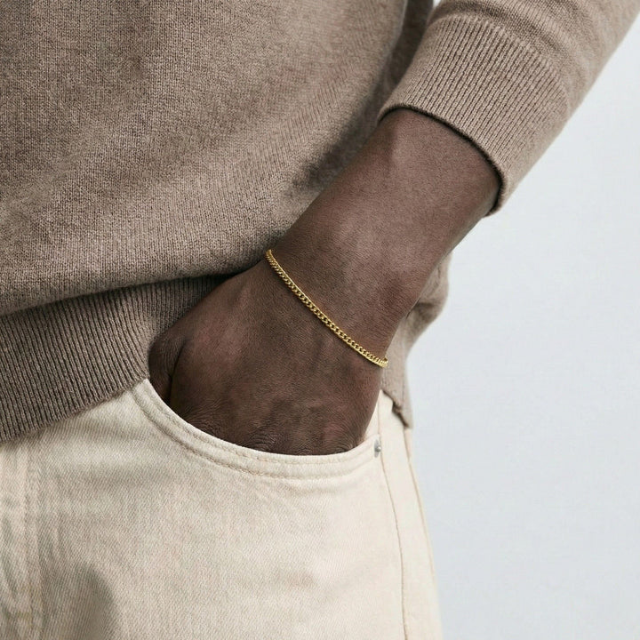 Curb Bracelet Slim Gold