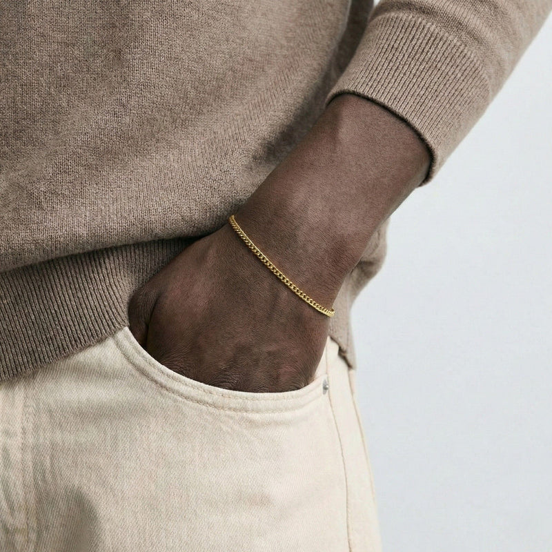 Curb Bracelet Slim Gold