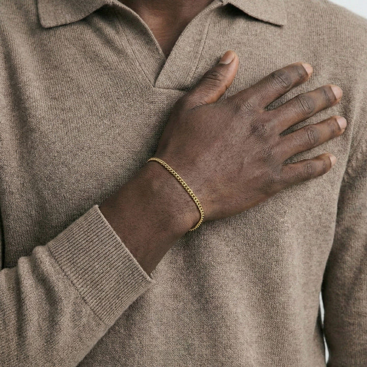 Curb Bracelet Slim Gold