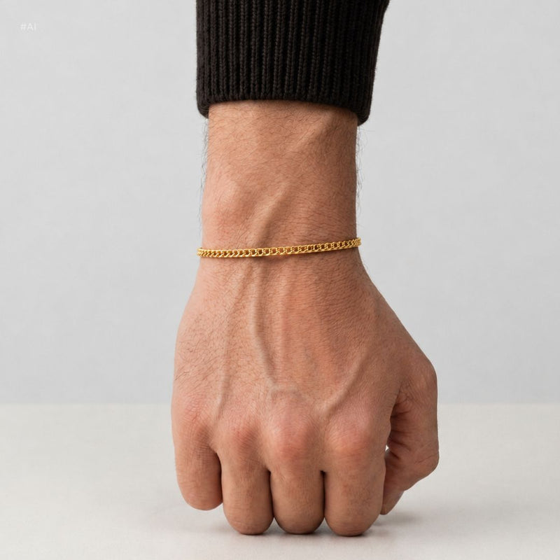 Curb Bracelet Slim Gold