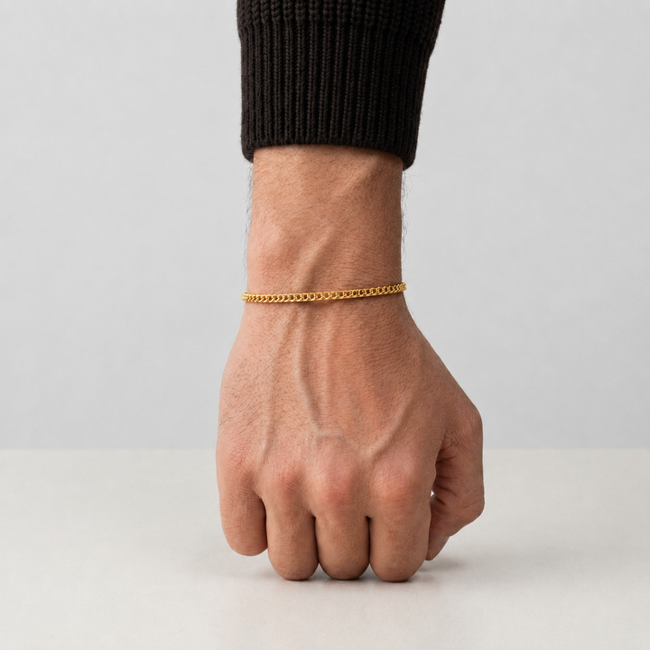 Curb Bracelet Slim Gold