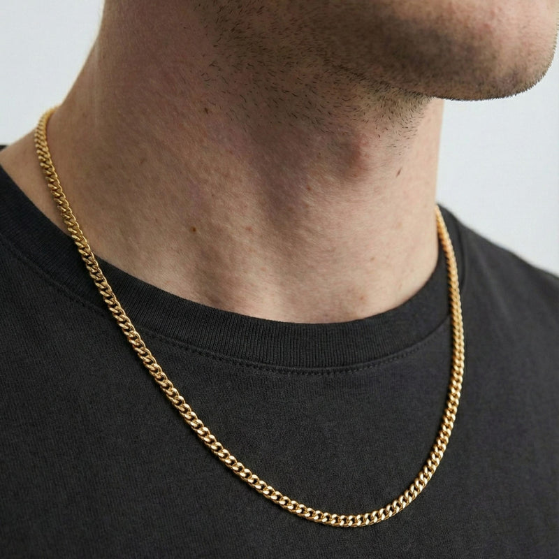 Curb Necklace Slim Gold