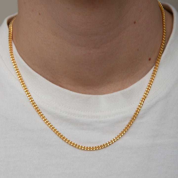 Curb Necklace Slim Gold