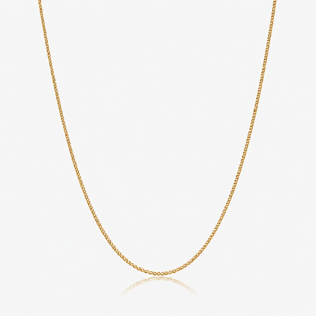 Curb Necklace Thin Gold