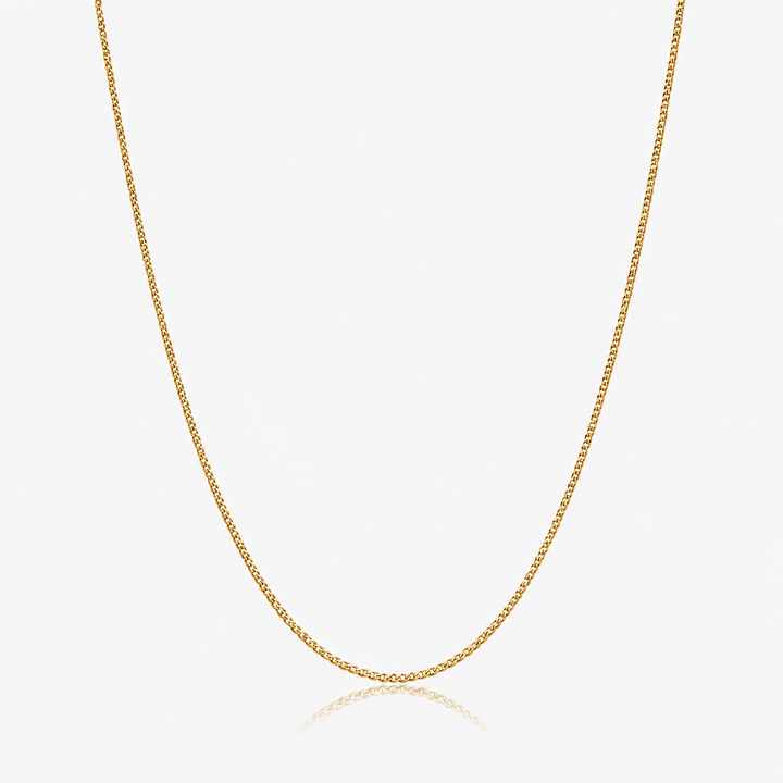 Curb Necklace Thin Gold