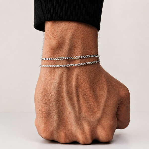 ALEXCRAFT Chunky Armreif Damen & Herren – Offene Manschette, Poliertes Silber, Klobiges, Minimalistisches Design, Breit, Unisex