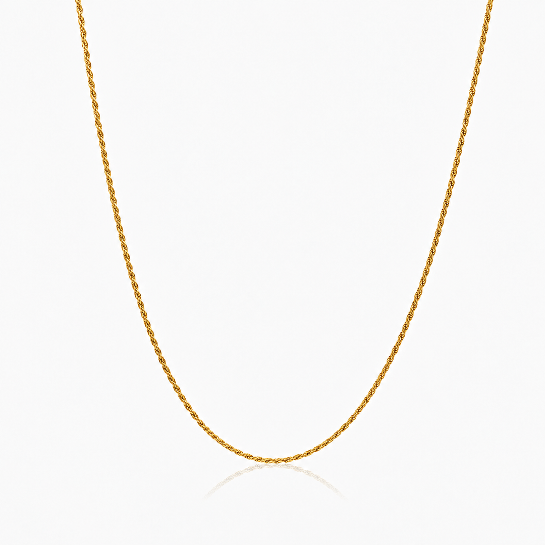 Rope Necklace Thin Gold
