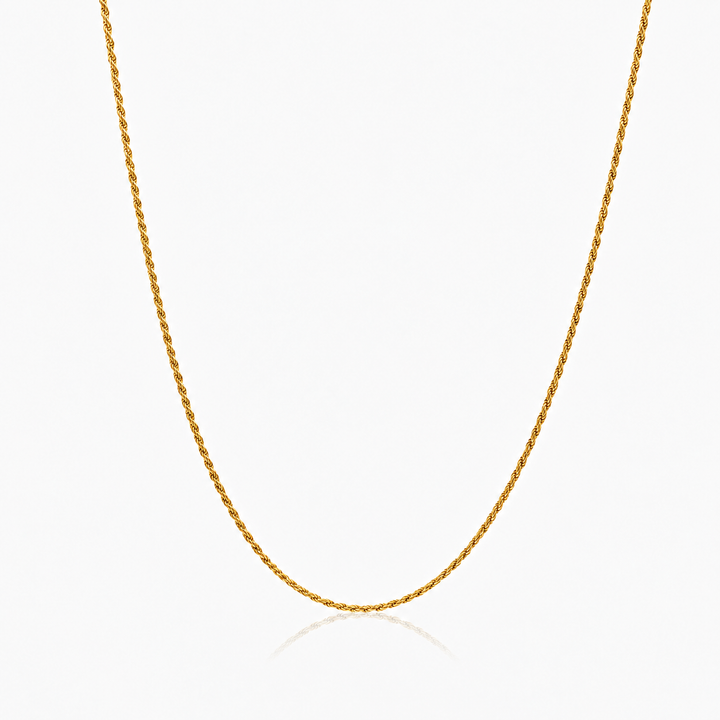 Rope Necklace Thin Gold