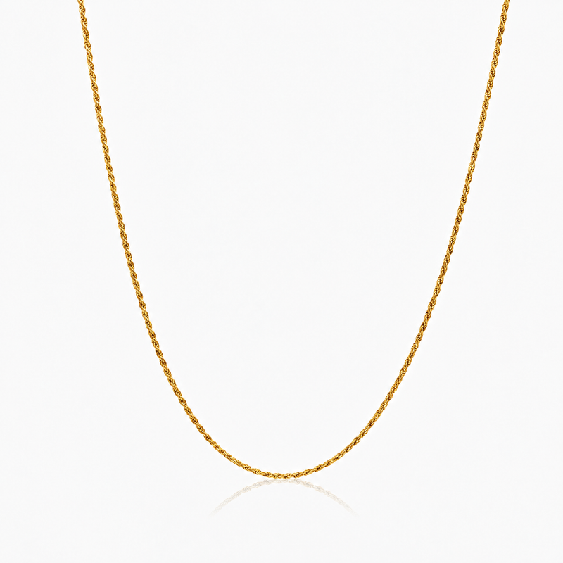 Rope Necklace Thin Gold